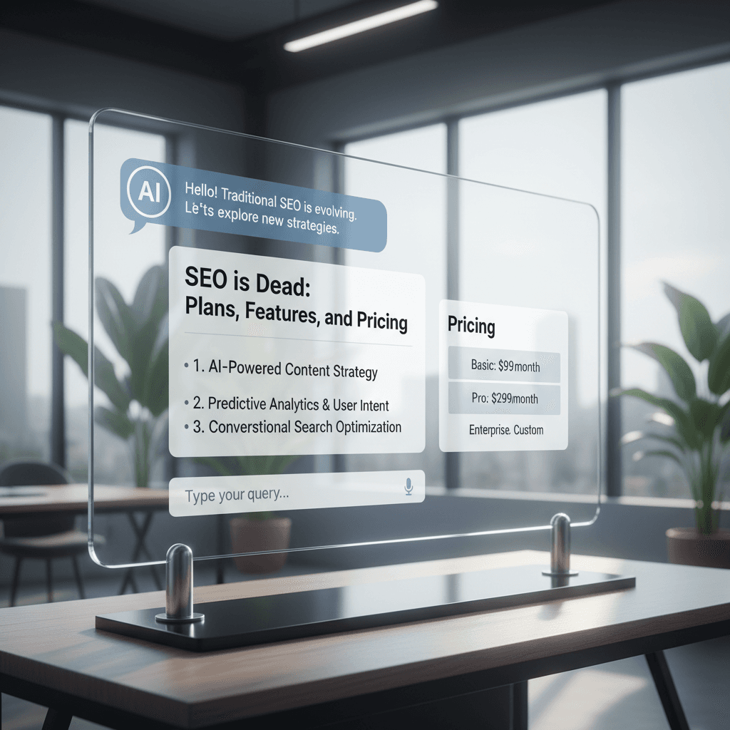 Overview of SEO is Dead pricing plans and features for AI visibility optimization across ChatGPT and Perplexity